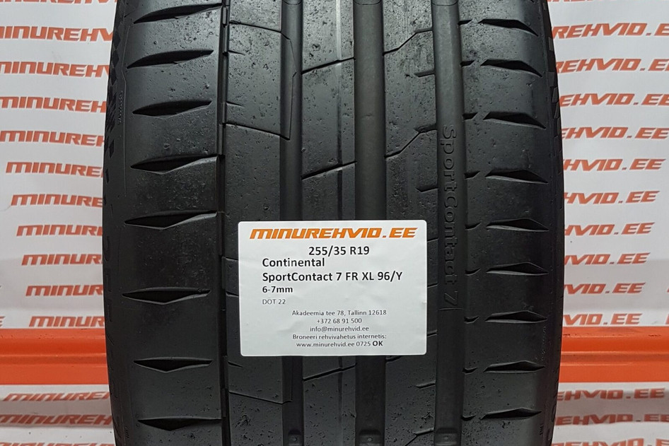 Used summer tire 255/35R19 Continental SportContact 7 FR XL 96/Y