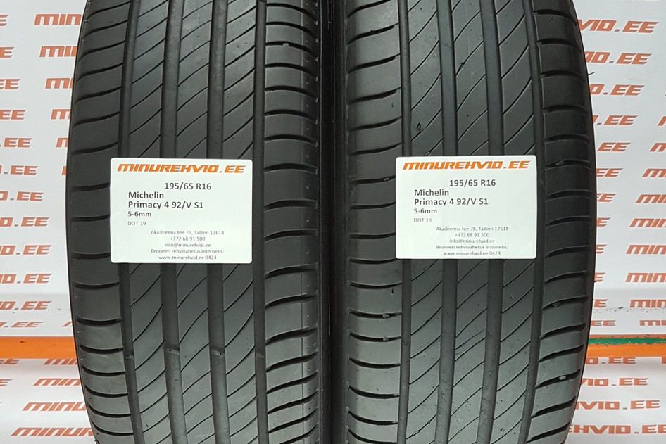 Подержанный летняя шина 195/65R16 Michelin Primacy 4 92/V S1