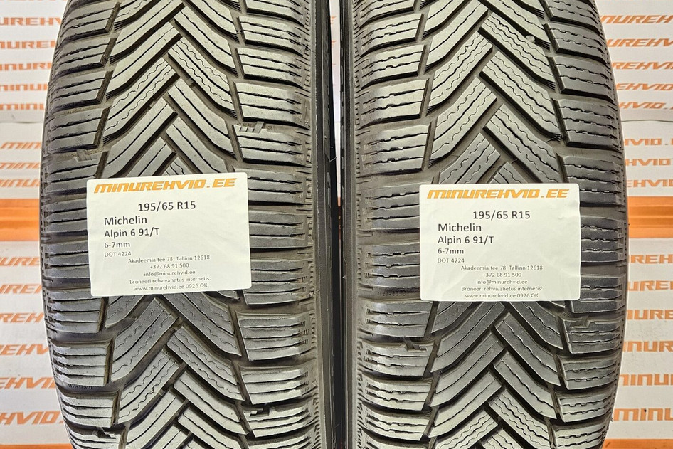 Kasutatud lamellrehv 195/65R15 Michelin Alpin 6 91/T