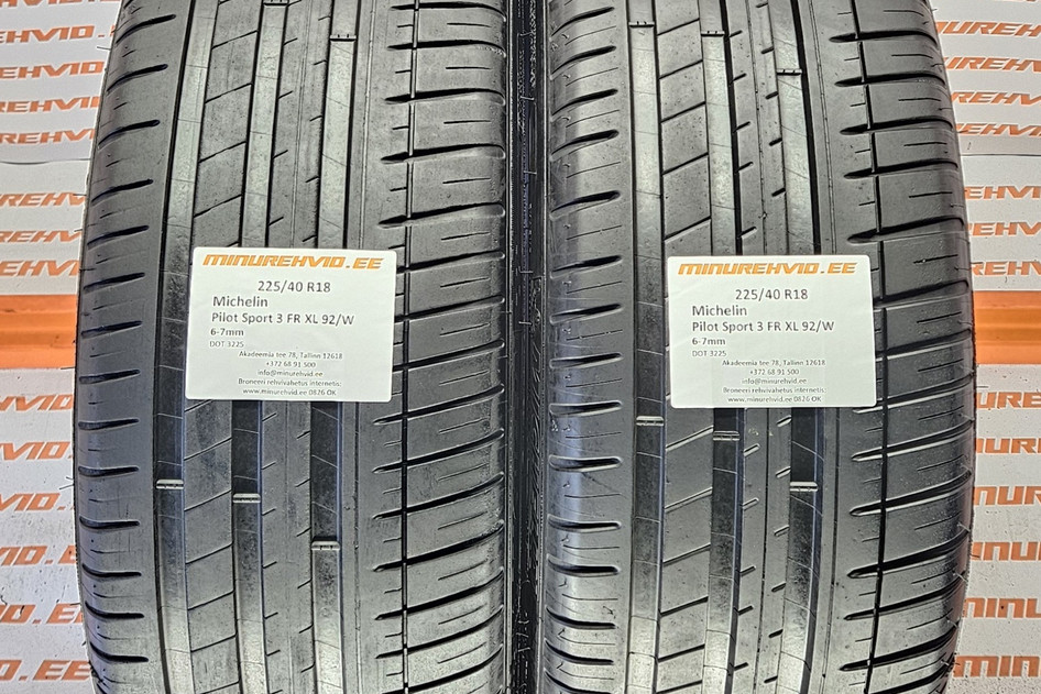 Kasutatud suverehv 225/40R18 Michelin Pilot Sport 3 FR XL 92/W