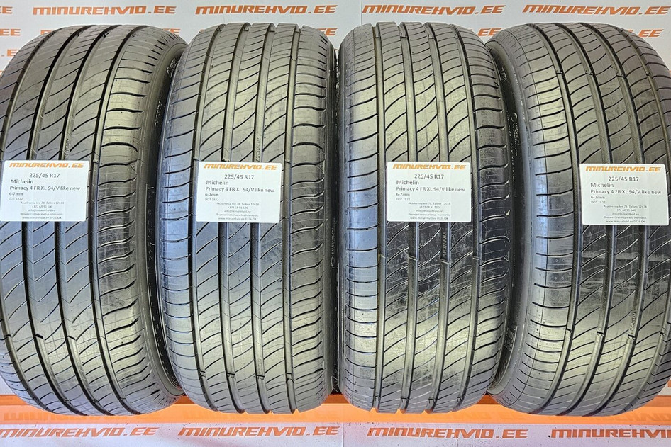Подержанный летняя шина 225/45R17 Michelin Primacy 4 FR XL 94/V like new 1822