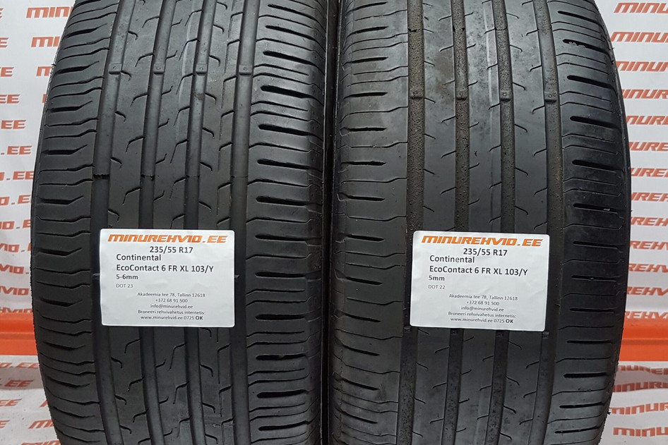 Used summer tire 235/55R17 Continental EcoContact 6 FR XL 103/Y