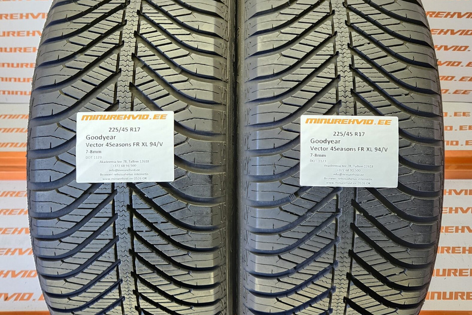 Kasutatud lamellrehv 225/45R17 GoodYear Vector 4Seasons FR XL 94/V