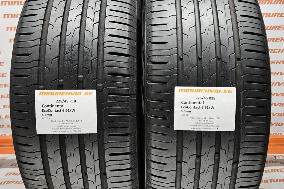 Kasutatud suverehv 225/45R18 Continental EcoContact 6 91/W 2023