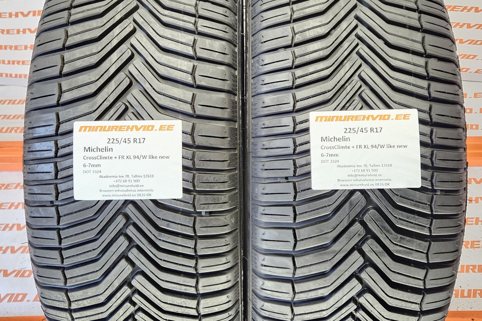 Kasutatud lamellrehv 225/45R17 Michelin CrossClimte + FR XL 94/W like new