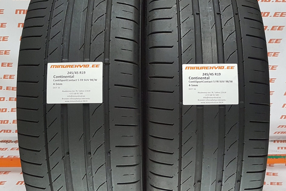 Kasutatud suverehv 245/45R19 Continental ContiSportContact 5 SUV FR 98/W
