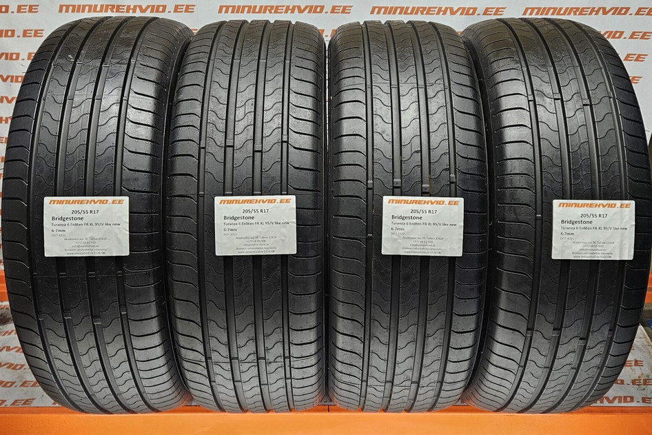 Kasutatud suverehv 205/55R17 Bridgestone Turanza 6 Enliten FR XL 95/V like new 4222 + 3322