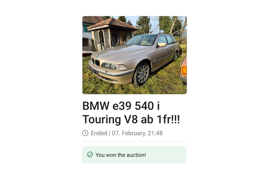 BMW 540, 4.4, 210 kW, bensiin, automaat, tagavedu
