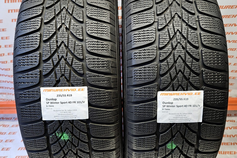 Used studless winter tire 235/55R19 Dunlop SP Winter Sport 4D FR 101/V NO