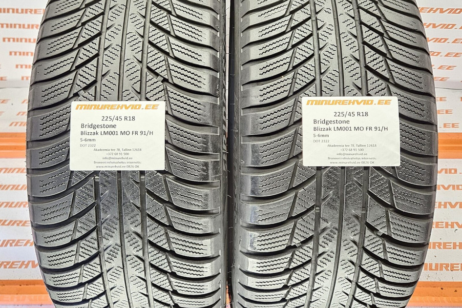 Kasutatud lamellrehv 225/45R18 Bridgestone Blizzak LM001 MO FR 91/H 2322