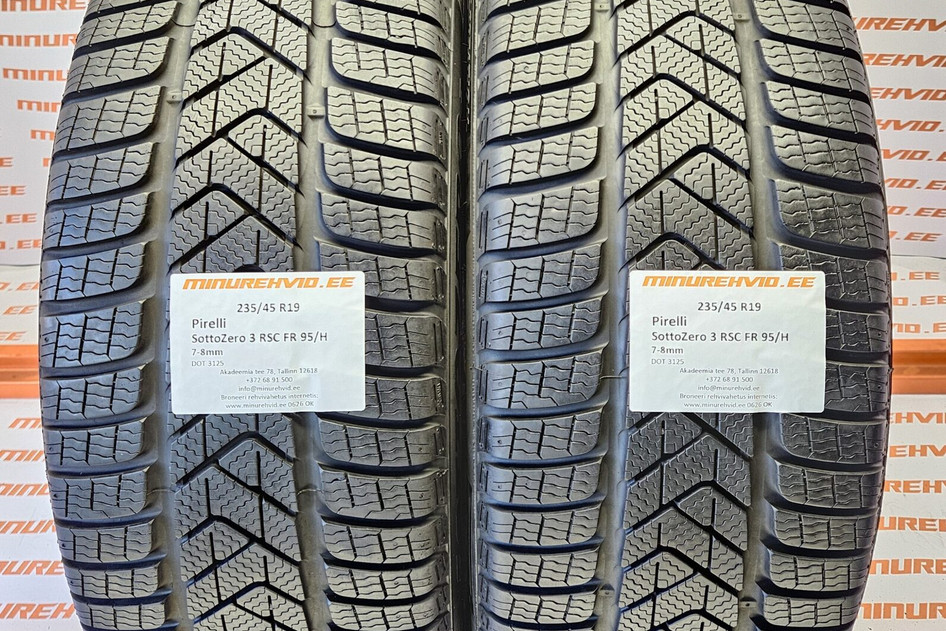 Подержанный нешипованная шина 235/45R19 Pirelli SottoZero 3 RSC FR 95/H 3125