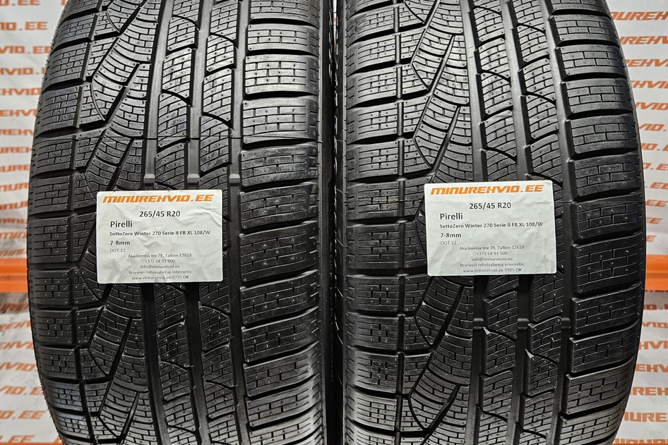 Used studless winter tire 265/45R20 Pirelli SottoZero Winter 270 Serie II FR XL 108/W
