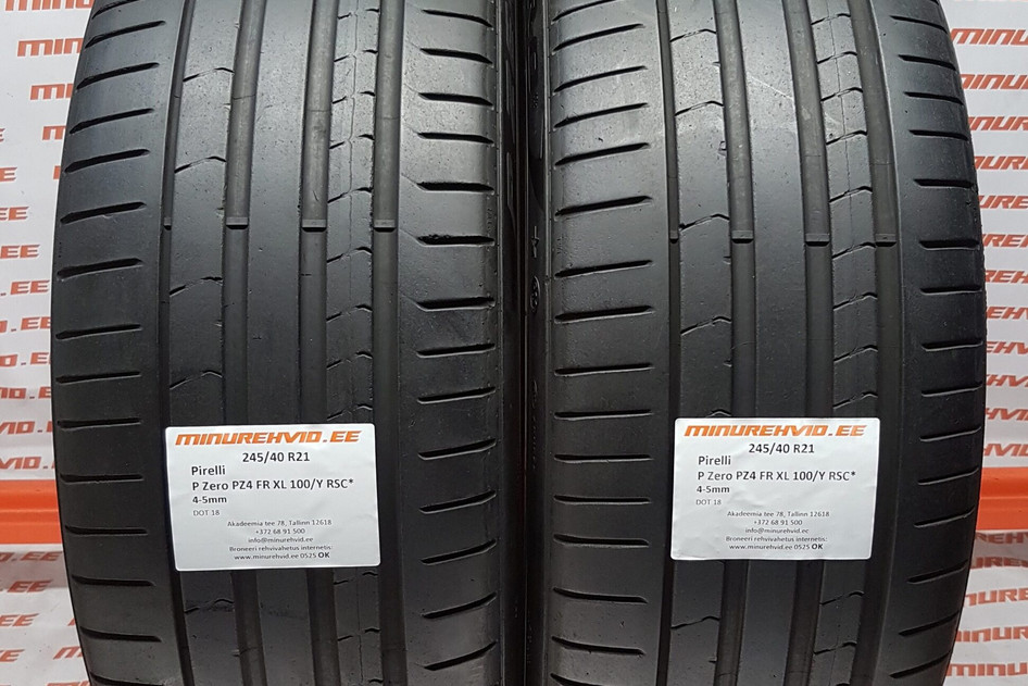 Used summer tire 245/40R21 Pirelli P Zero PZ4 FR XL 100/Y RSC*