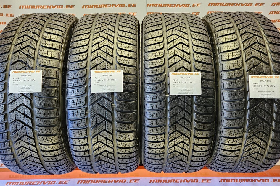 Подержанный нешипованная шина 245/45R18 Pirelli SottoZero 3 FR XL 100/V 3025