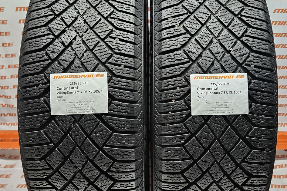 Naudota studless winter tire 235/55R19 Continental VikingContact 7 FR XL 105/T 3522