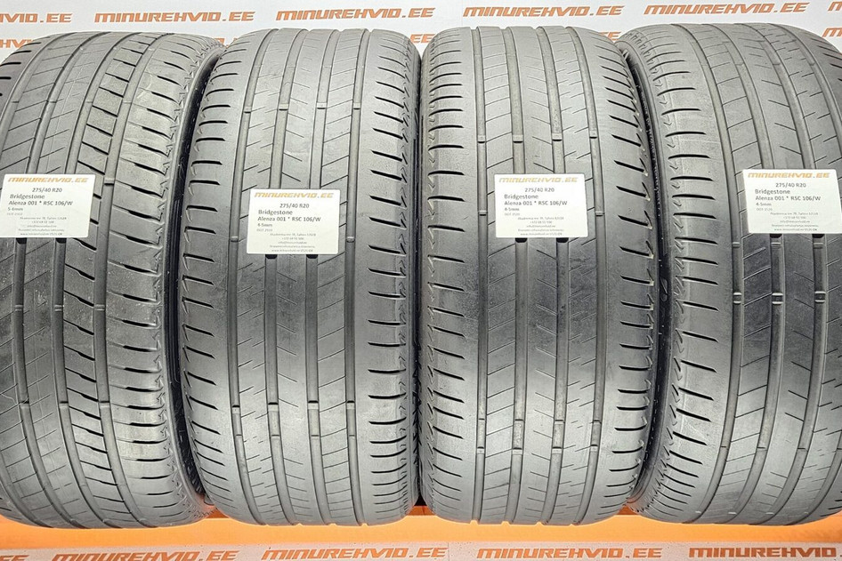 Подержанный летняя шина 275/40R20 Bridgestone Alenza 001 * RSC 106/W 2919 2x1520 0322
