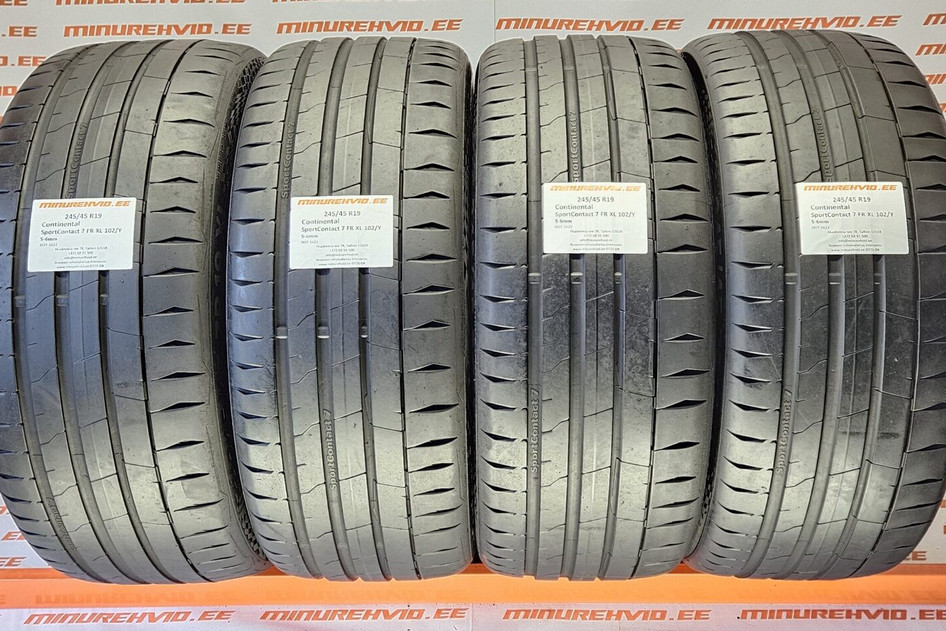 Used summer tire 245/45R19 Continental SportContact 7 FR XL 102/Y
