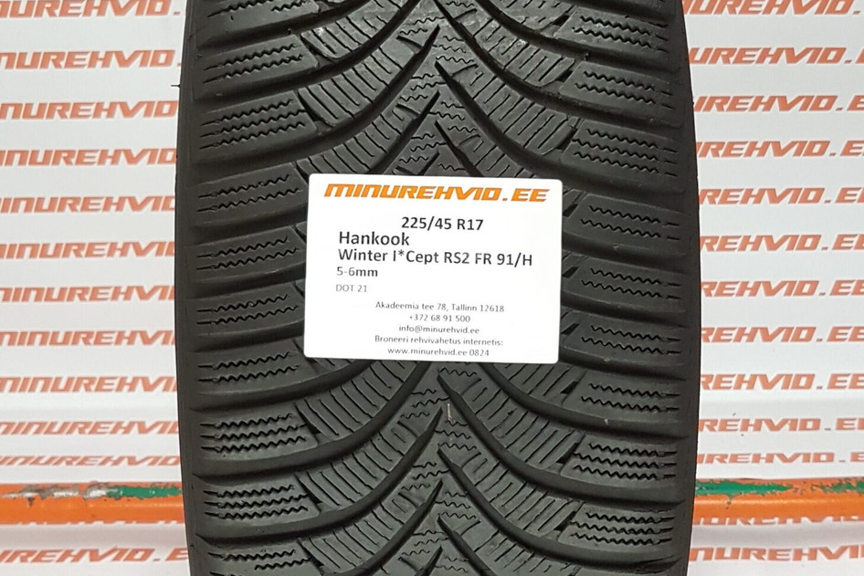 Used studless winter tire 225/45R17 Hankook Winter I*Cept RS2 FR 91/H