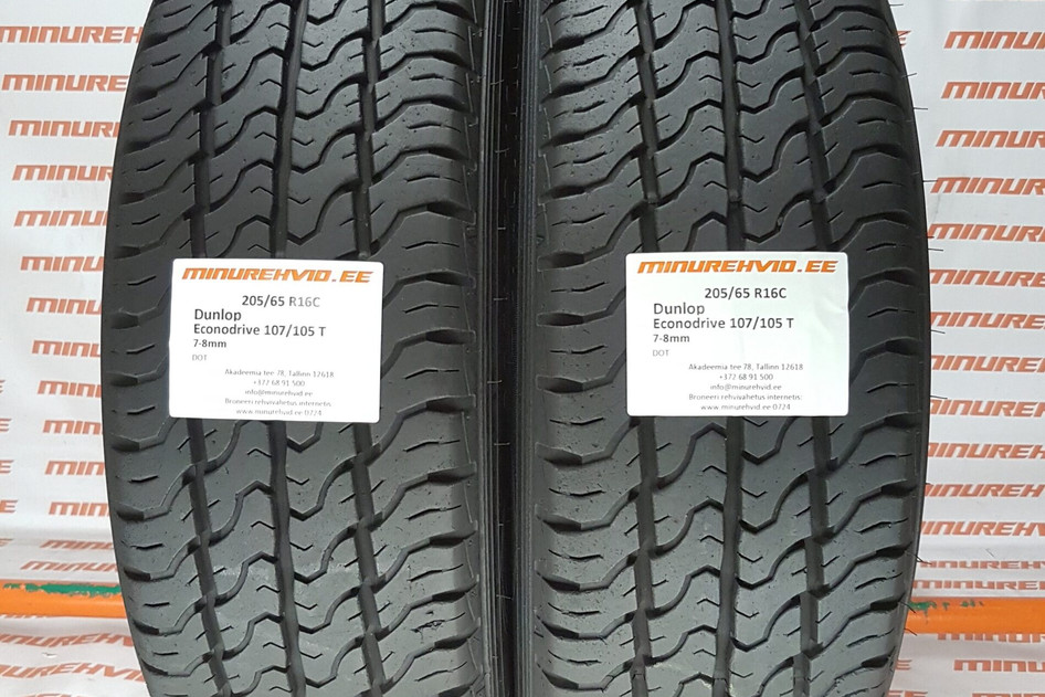 Подержанный летняя шина 205/65R16 Dunlop Econodrive 107/105 T