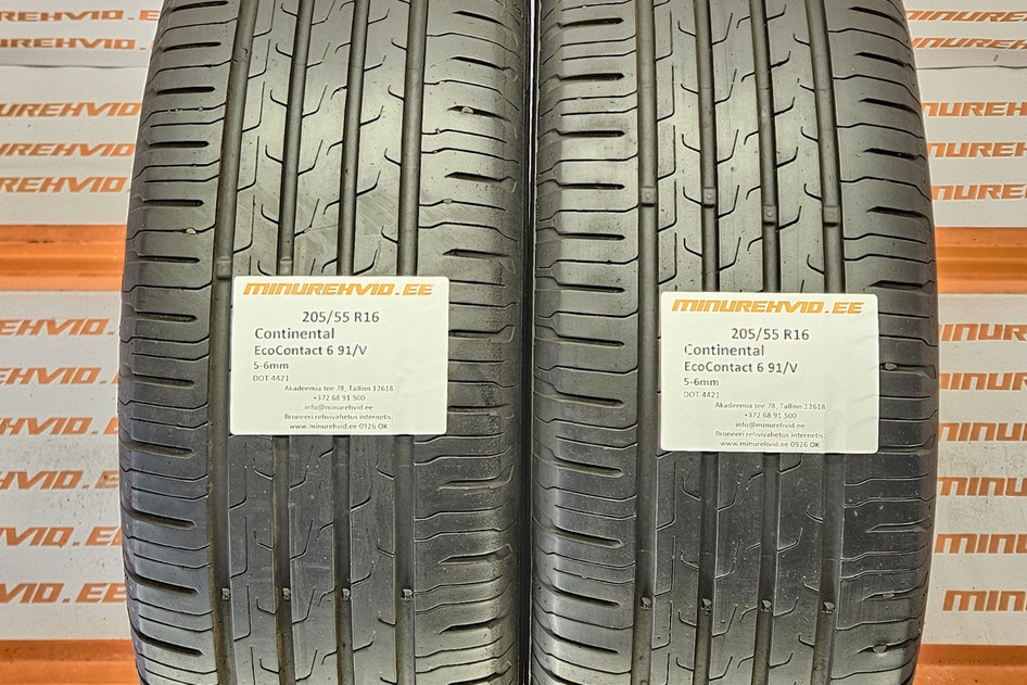 Kasutatud suverehv 205/55R16 Continental EcoContact 6 91/V