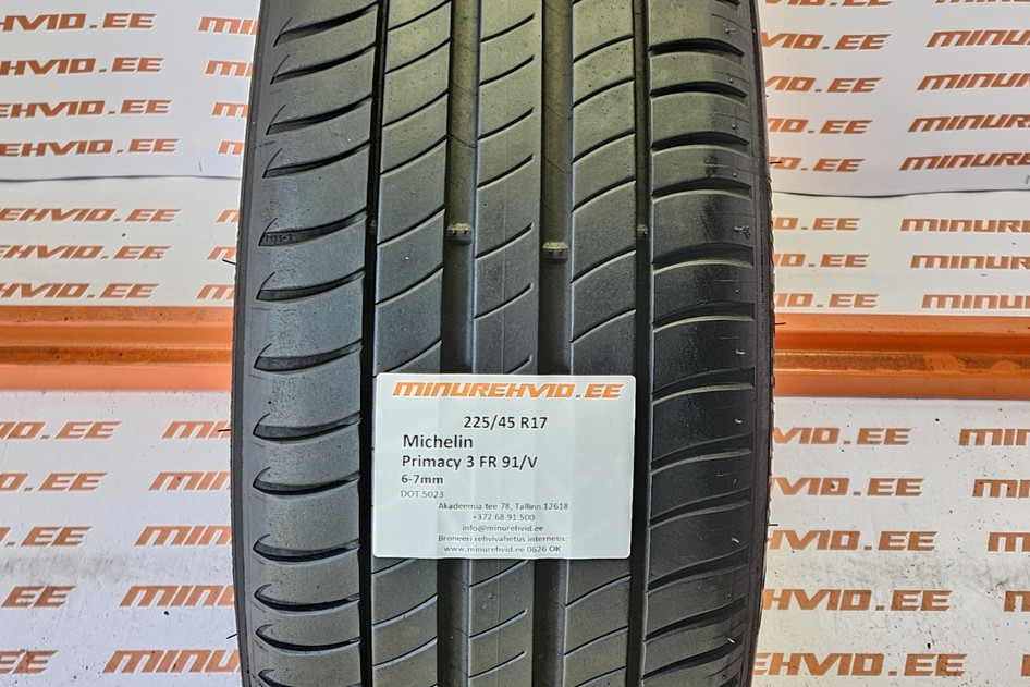 Kasutatud suverehv 225/45R17 Michelin Primacy 3 FR 91/V