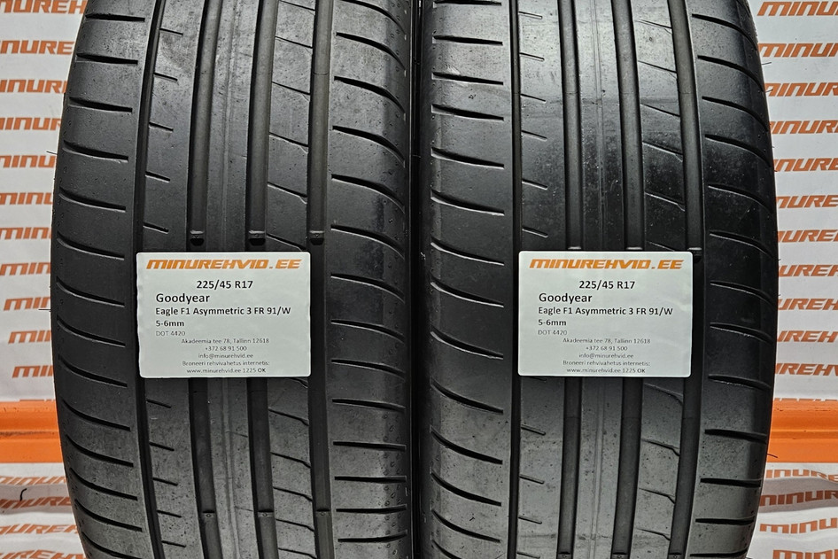 Used summer tire 225/45R17 GoodYear Eagle F1 Asymmetric 3 FR 91/W 4420
