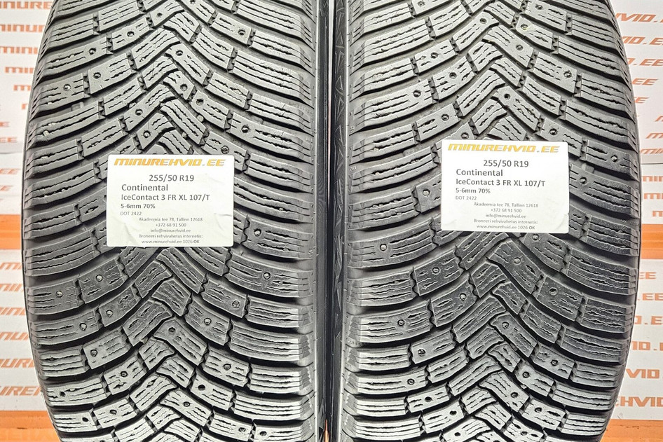 Used studded tire 255/50R19 Continental IceContact 3 FR XL 107/T