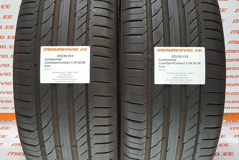 Kasutatud suverehv 225/45R19 Continental ContiSportContact 5 FR 92/W
