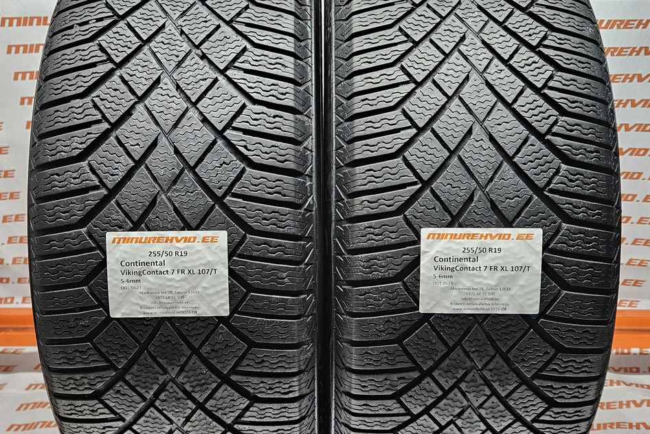 Kasutatud lamellrehv 255/50R19 Continental VikingContact 7 FR XL 107/T 2722 + 0623