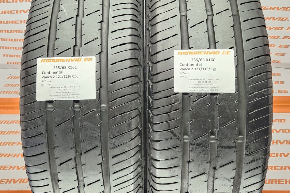 Подержанный летняя шина 235/65R16 Continental Vanco 2 121/119/R/2