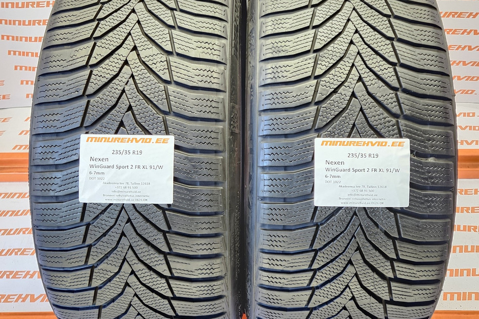 Подержанный нешипованная шина 235/35R19 Nexen WinGuard Sport 2 FR XL 91/W