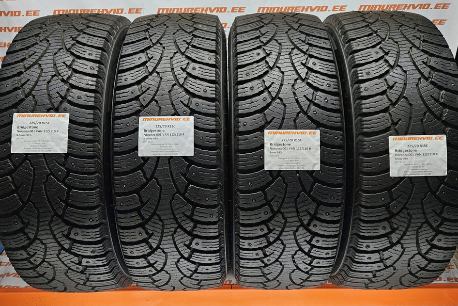 Lietots studded tire 225/70R15 Bridgestone Noranza 001 VAN 112/110 R