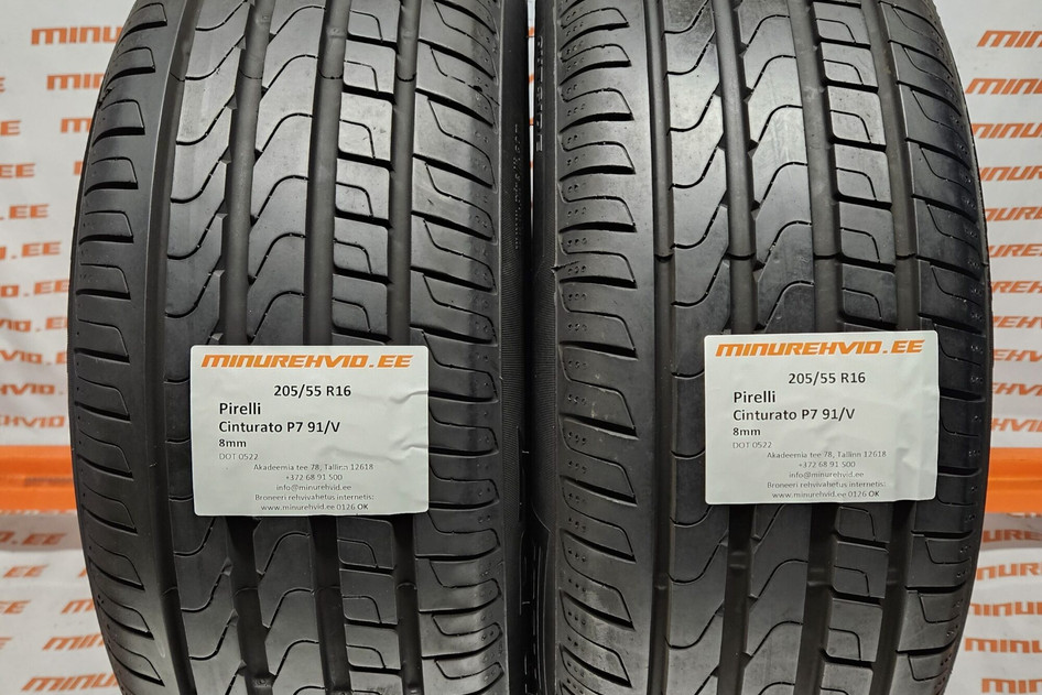 Used summer tire 205/55R16 Pirelli Cinturato P7 91/V