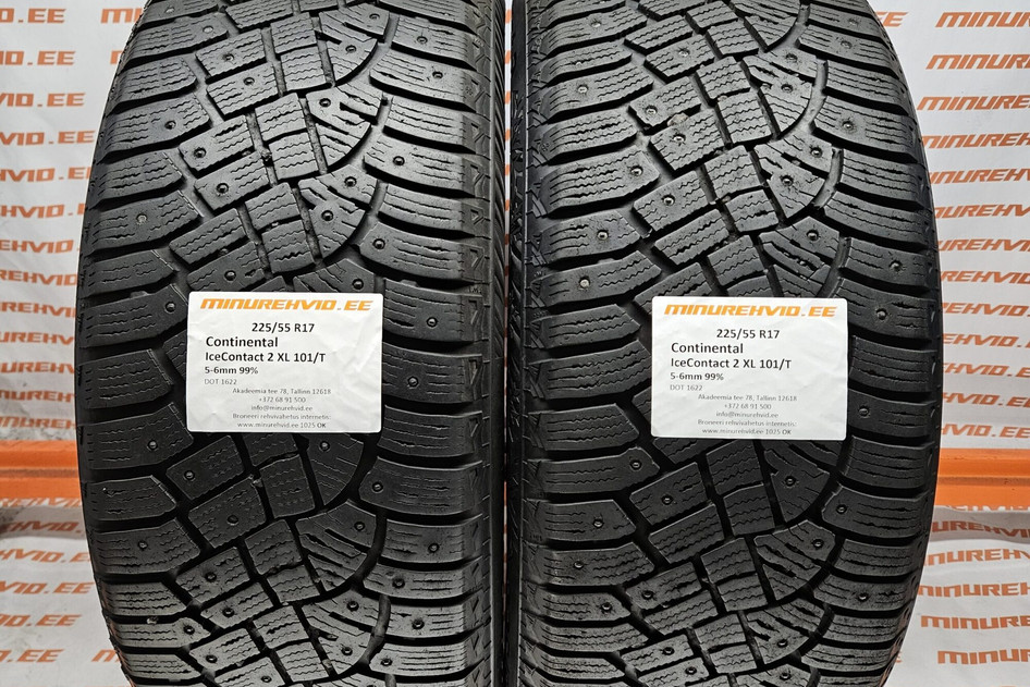 Used studded tire 225/55R17 Continental IceContact 2 XL 101/T