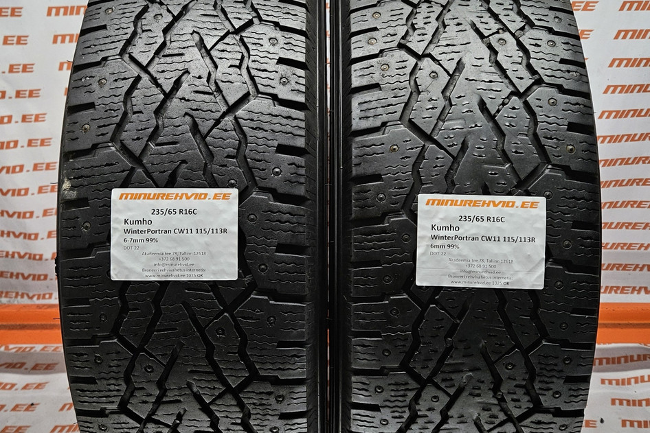 Used studded tire 235/65R16 Kumho WinterPortran CW11 115/113R