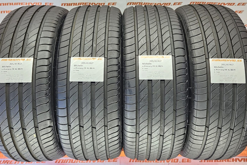 Kasutatud suverehv 205/45R17 Michelin e-Primacy FR XL 88/H