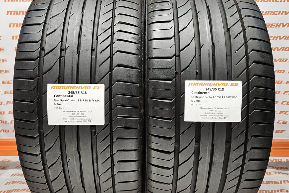 Kasutatud suverehv 245/35R18 Continental ContiSportContact 5 SSR FR 88/Y RSC