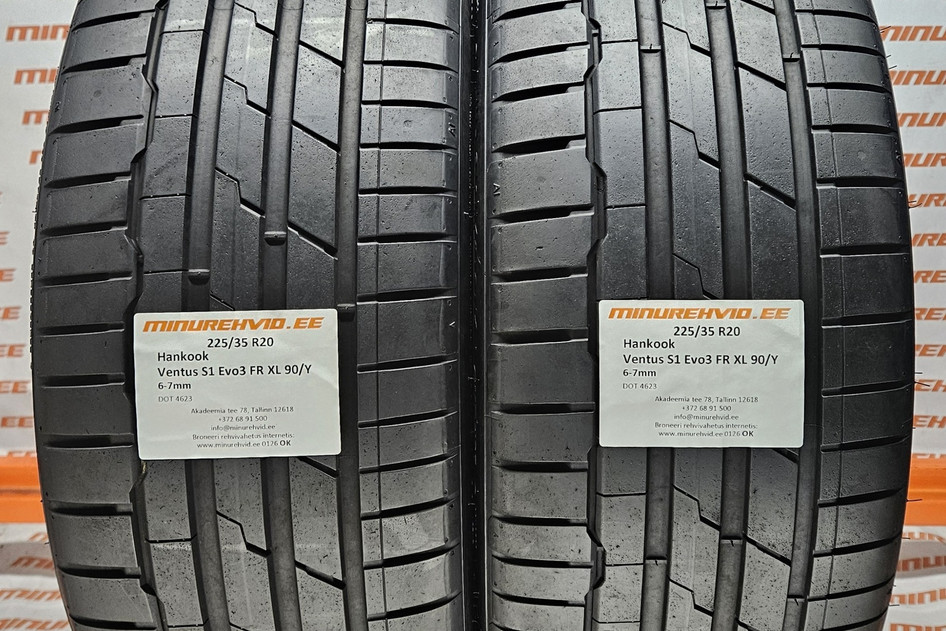 Подержанный летняя шина 225/35R20 Hankook Ventus S1 Evo 3 FR XL 90/Y