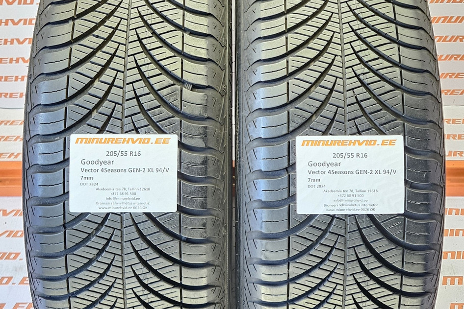 Kasutatud lamellrehv 205/55R16 GoodYear Vector 4Seasons GEN-2 XL 94/V