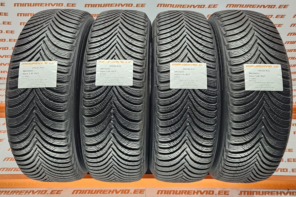 Kasutatud lamellrehv 195/65R15 Michelin Alpin 5 XL 95/T