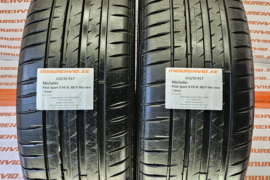 Kasutatud suverehv 215/55R17 Michelin Pilot Sport 4 FR XL 98/Y like new