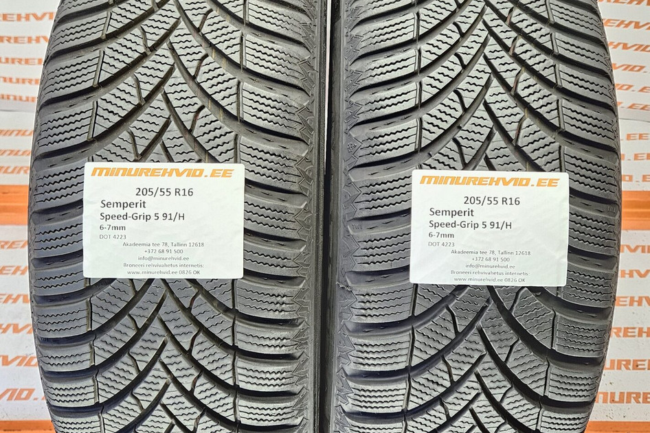 Kasutatud lamellrehv 205/55R16 Semperit Speed-Grip 5 91/H