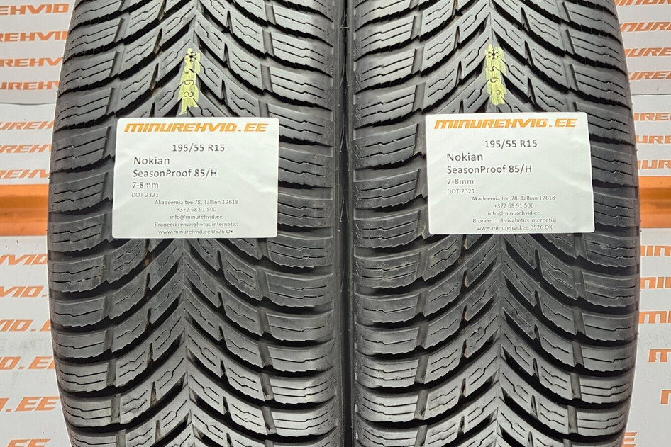 Kasutatud lamellrehv 195/55R15 Nokian SeasonProof 85/H