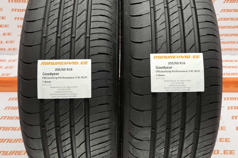 Used summer tire 205/60R16 GoodYear EfficientGrip Performance 2 XL 96/H 1123