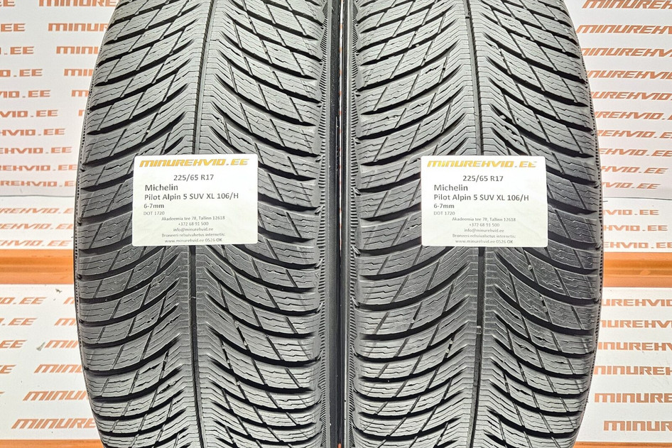 Подержанный нешипованная шина 225/65R17 Michelin Pilot Alpin 5 SUV XL 106/H
