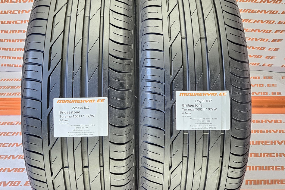 Used summer tire 225/55R17 Bridgestone Turanza T001 I * 97/W 3724