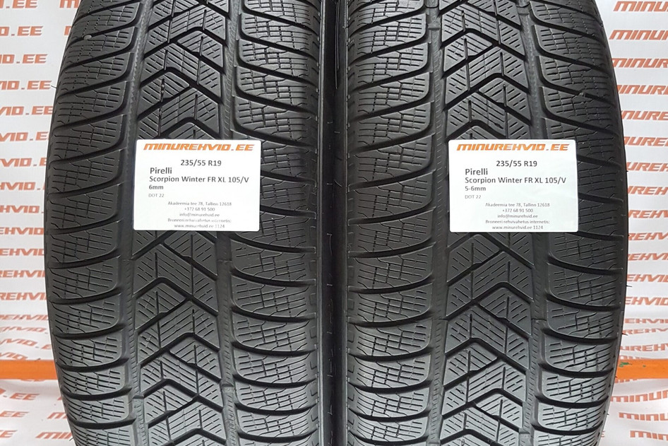 Used studless winter tire 235/55R19 Pirelli Scorpion Winter FR XL 105/V