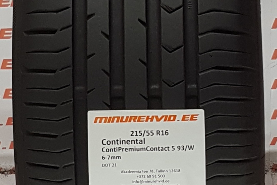 Used summer tire 215/55R16 Continental ContiPremiumContact 5 93/W