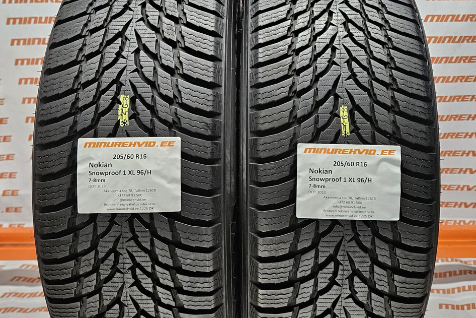 Kasutatud lamellrehv 205/60R16 Nokian Snowproof 1 XL 96/H