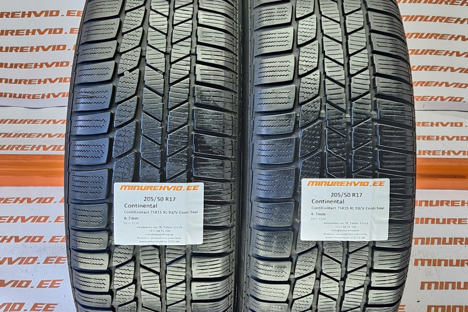 Used studless winter tire 205/50R17 Continental ContiContact TS815 XL 93/V Conti Seal